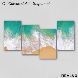 Peščana plaža i talasi - Slika na platnu - Kanvas Peščana plaža i talasi - Slika na platnu - Kanvas