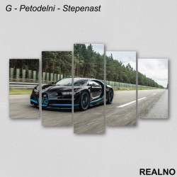 Crni Sportski Auto na putu - Slika na platnu - Kanvas