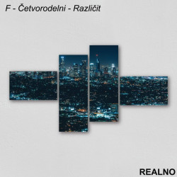 Pogled grada noću iz vazduha - Slika na platnu - Kanvas Pogled grada noću iz vazduha - Slika na platnu - Kanvas