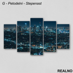 Pogled grada noću iz vazduha - Slika na platnu - Kanvas Pogled grada noću iz vazduha - Slika na platnu - Kanvas