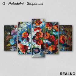 Šareno cveće - Uljane boje - Slika na platnu - Kanvas Šareno cveće - Uljane boje - Slika na platnu - Kanvas