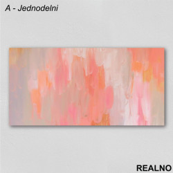 Rozo - narandžaste pastelne boje urađene četkicom - Slika na platnu - Kanvas Rozo - narandžaste pastelne boje urađene četkicom - Slika na platnu - Kanvas