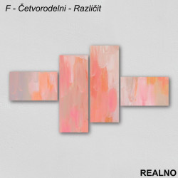 Rozo - narandžaste pastelne boje urađene četkicom - Slika na platnu - Kanvas Rozo - narandžaste pastelne boje urađene četkicom - Slika na platnu - Kanvas