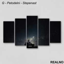 Kamper gleda u zveze i nebo - Slika na platnu - Kanvas