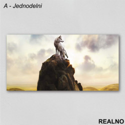 Vuk na vrhu planine - Slika na platnu - Kanvas Vuk na vrhu planine - Slika na platnu - Kanvas