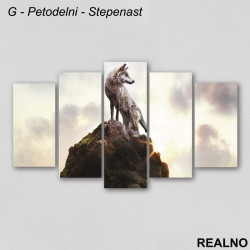 Vuk na vrhu planine - Slika na platnu - Kanvas Vuk na vrhu planine - Slika na platnu - Kanvas