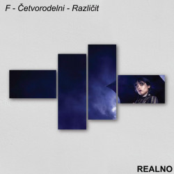 With An Umbrella - Purple Sky - Wednesday - Sreda - Slika na platnu - Kanvas With An Umbrella - Purple Sky - Wednesday - Sreda - Slika na platnu - Kanvas