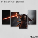 Kylo Ren And Lightsaber - Star Wars - Slika na platnu - Kanvas