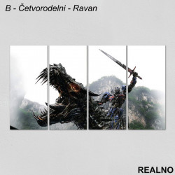 Optimus Prime On Grimlock - Transformers - Slika na platnu - Kanvas Optimus Prime On Grimlock - Transformers - Slika na platnu - Kanvas