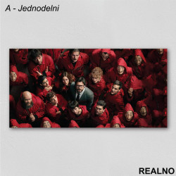 Group - La Casa De Papel - Money Heist - Slika na platnu - Kanvas