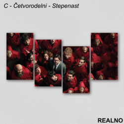 Group - La Casa De Papel - Money Heist - Slika na platnu - Kanvas