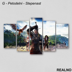 Geralt Of Rivia - Ciri - Fight - The Witcher - Slika na platnu - Kanvas