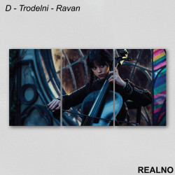 Playing A Cello In Front Of The Window - Wednesday - Sreda - Slika na platnu - Kanvas Playing A Cello In Front Of The Window - Wednesday - Sreda - Slika na platnu - Kanvas