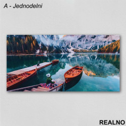 Čamac i Devojka - Slika na platnu - Kanvas