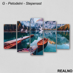 Čamac i Devojka - Slika na platnu - Kanvas