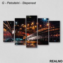 Grad noću - most - Slika na platnu - Kanvas