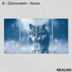 Vuk koji izlazi iz snežne šume - Slika na platnu - Kanvas Vuk koji izlazi iz snežne šume - Slika na platnu - Kanvas