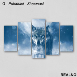 Vuk koji izlazi iz snežne šume - Slika na platnu - Kanvas Vuk koji izlazi iz snežne šume - Slika na platnu - Kanvas