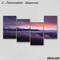 Snežne planine pod tamnim nebom - Slika na platnu - Kanvas Snežne planine pod tamnim nebom - Slika na platnu - Kanvas