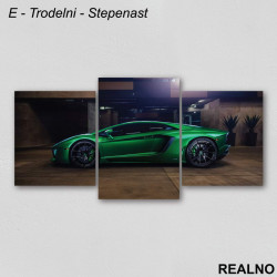 Zeleni sportski auto - Slika na platnu - Kanvas Zeleni sportski auto - Slika na platnu - Kanvas