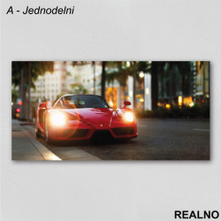 Crveni Ferari - Grad -  Slika na platnu - Kanvas