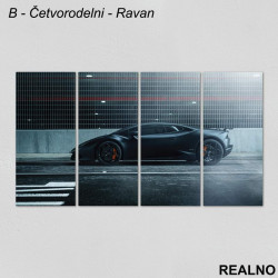 Crni sportski auto - Slika na platnu - Kanvas