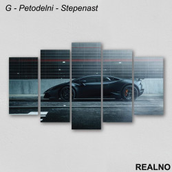 Crni sportski auto - Slika na platnu - Kanvas