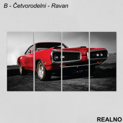 Crveni auto - Slika na platnu - Kanvas