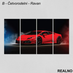 Crveni Lambordzini - Sportski Auto - Slika na platnu - Kanvas