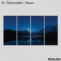 Planine, reka noću - Slika na platnu - Kanvas Planine, reka noću - Slika na platnu - Kanvas