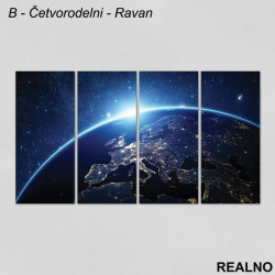 Planeta Zemlja iz svemira noću - Slika na platnu - Kanvas Planeta Zemlja iz svemira noću - Slika na platnu - Kanvas