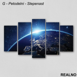 Planeta Zemlja iz svemira noću - Slika na platnu - Kanvas Planeta Zemlja iz svemira noću - Slika na platnu - Kanvas