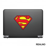 Logo - Plain Red And Yellow - Superman - Nalepnica