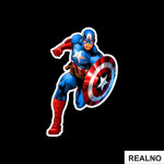 Running - Captain America - Avengers - Nalepnica