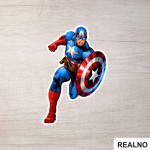 Running - Captain America - Avengers - Nalepnica