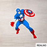Attack - Captain America - Avengers - Nalepnica