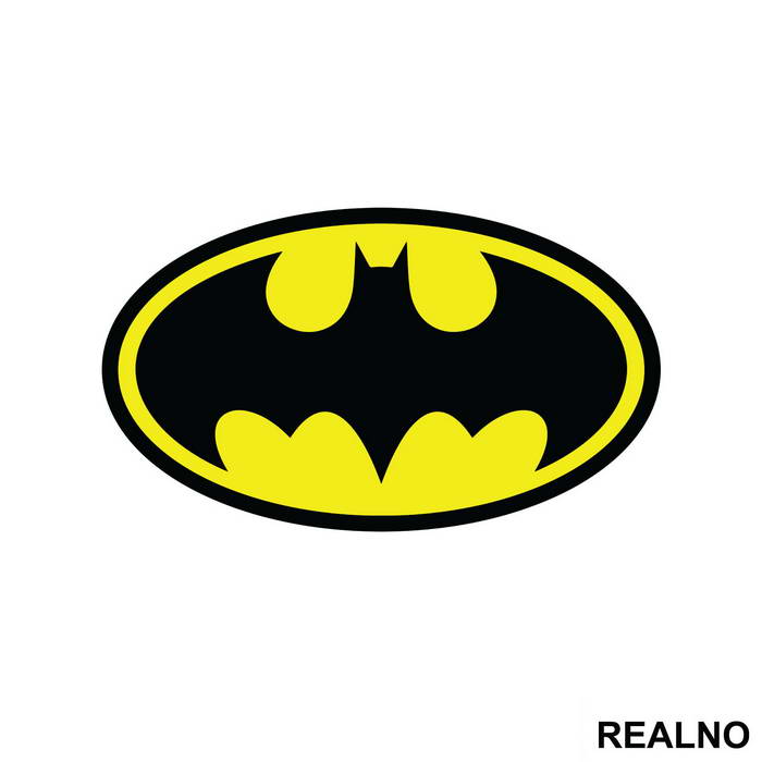 Logo - Black And Yellow - 1966 - Batman - Nalepnica