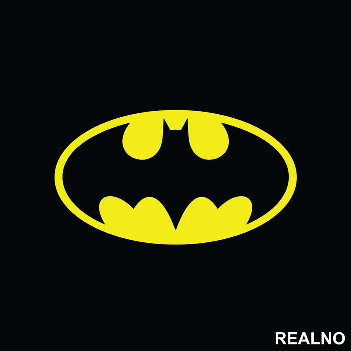 Logo - Black And Yellow - 1966 - Batman - Nalepnica