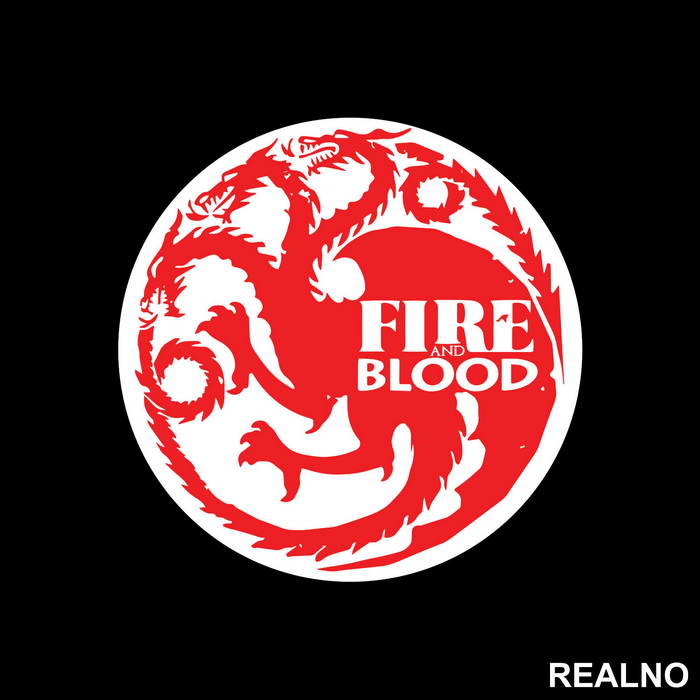 The Targaryen Sigil Fire And Blood - House Targaryen - Game Of Thrones - GOT - Nalepnica