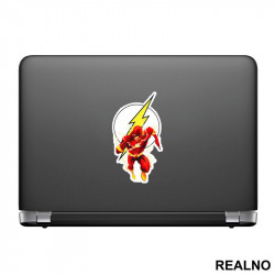 Logo And Barry Allen - Flash - Nalepnica Logo And Barry Allen - Flash - Nalepnica