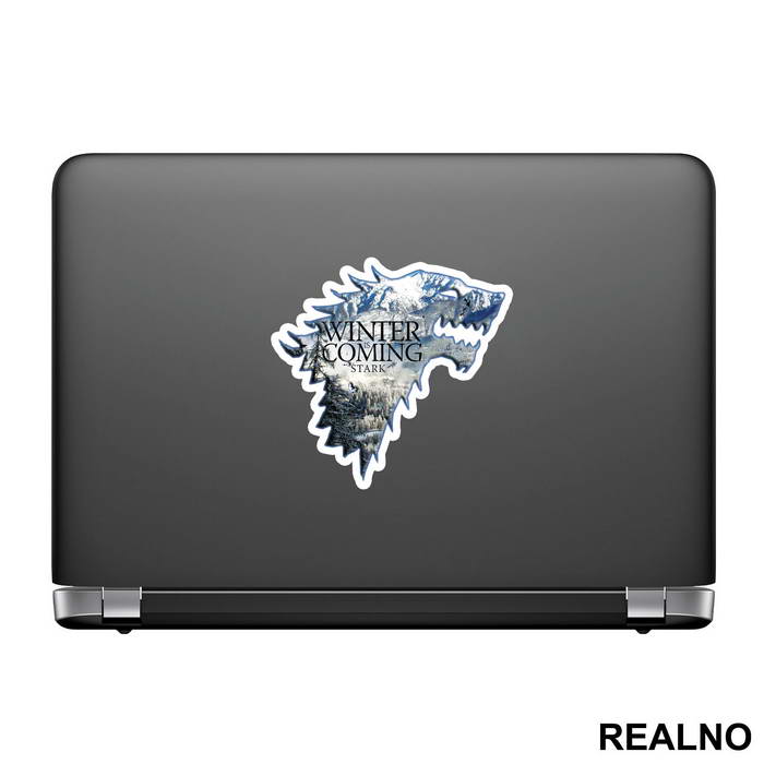 Winter Is Coming Snow Dire Wolf Sigil - Game Of Thrones - GOT - Nalepnica