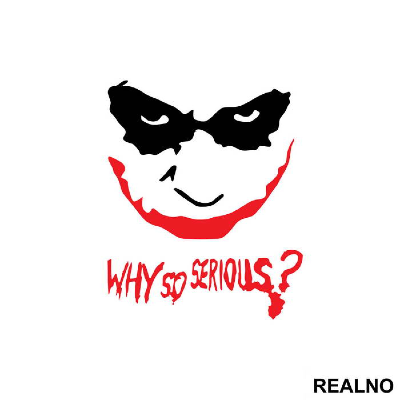 Why So Serious? Red And Black - Joker - Nalepnica