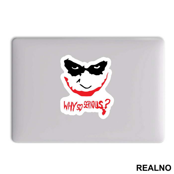 Why So Serious? Red And Black - Joker - Nalepnica