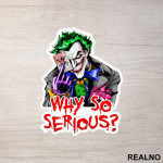 Why So Serious? Card - Joker - Nalepnica