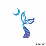 Fin And A Moon - Sirene - Mermaid - Nalepnica