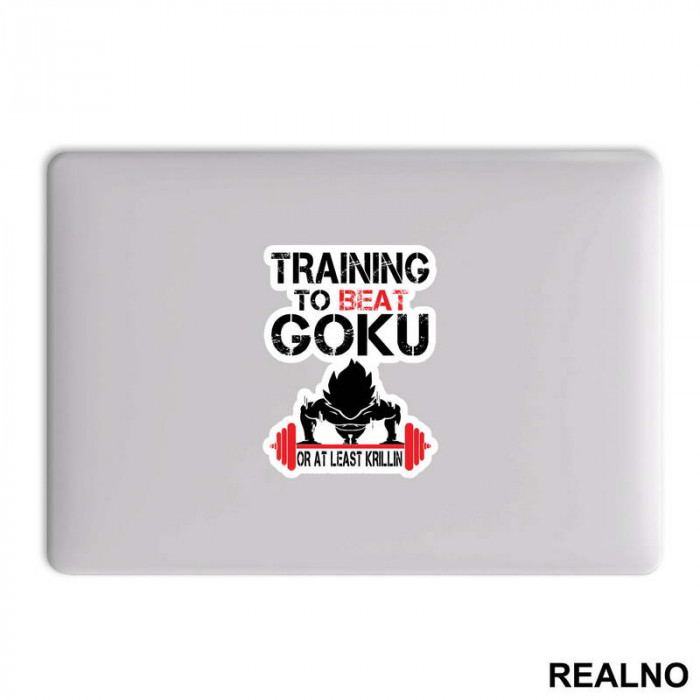 Training To Beat Goku Or At Least Krillin - Trening - Nalepnica