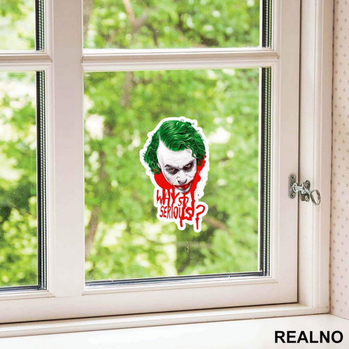 Why So Serious? Green And Red - Joker - Nalepnica