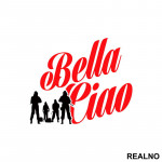 Bella Ciao Characters Silhouette - La Casa de Papel - Money Heist - Nalepnica