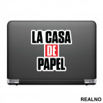 Logo Text - La Casa de Papel - Money Heist - Nalepnica