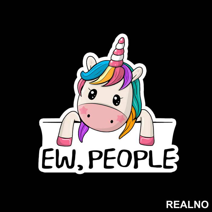 EW People - Unicorn - Jednorog - Nalepnica